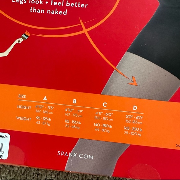 Spanx Sheers All Day Support Nude Size C Tummy Support‎ Pantyhose - Picture 4 of 5